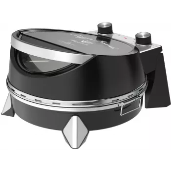 Elektrischer Pizzaofen SIMFER MKE0-P — 1100 W, 80–300°C, 30-Minuten-Timer, herausnehmbarer 33 cm Pizzastein, schwarz