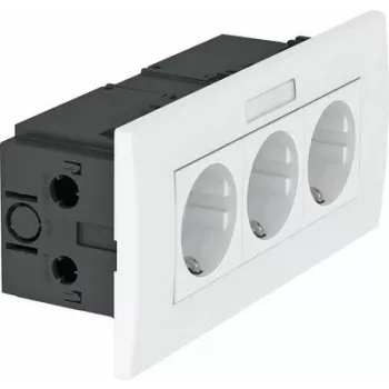 OBO Bettermann Steckdoseneinheit SDE-RW D0RT3B Modul 45 3-fach 84x185x59mm (6119435)