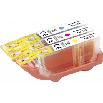 Renkforce Tinten-Kombipack ersetzt Canon CLI-521 CMY (2934B010) kompatibel Cyan, Magenta, Gelb RF-5706066 (RF-5706066)