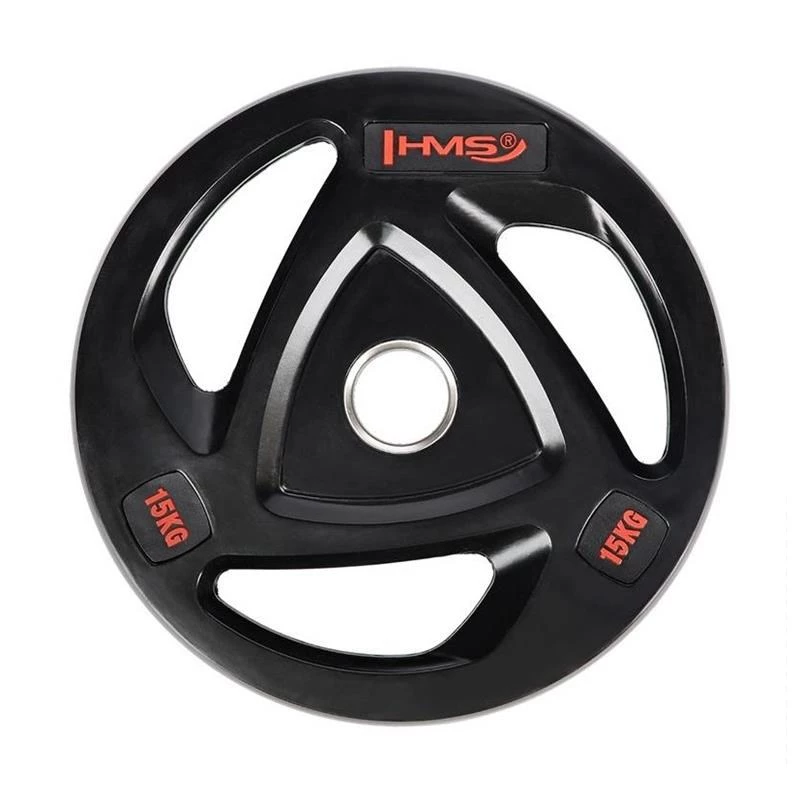HMS Fitness TOX15 1 Stück Olympische gummibeschichtete Gewichtsscheibe