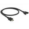 HDMI-Kabel DeLOCK 85463 0,5 m Typ A Stecker auf Buchse, Schwarz