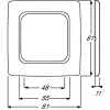Abdeckrahmen / Schalterabdeckung Busch-Jaeger 1725-0-1494 — Weiß, schraubenlos, 81×81 mm, 11 mm dick