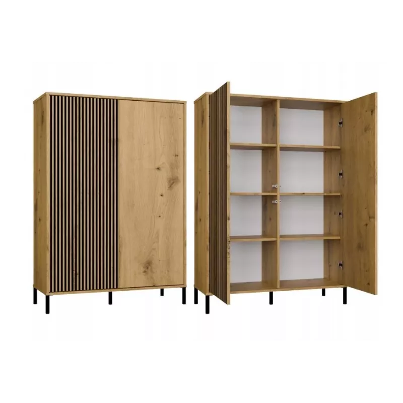KAMARO 2DD schlank/GŁ Eiche ARTISAN DISPLAY CABINET