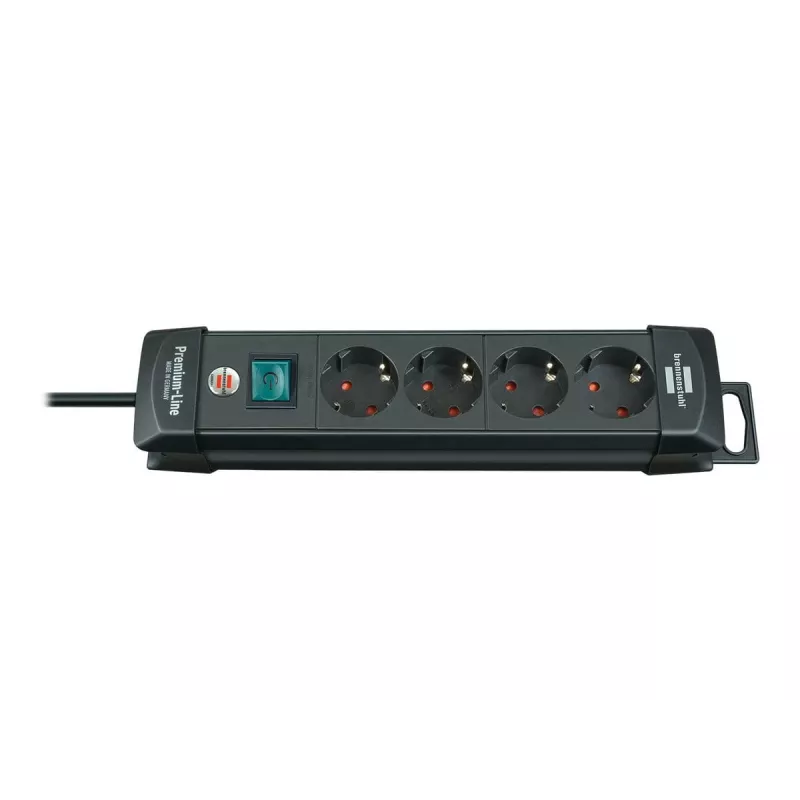 Brennenstuhl Premium-Line 4-fach schwarz, 1,8 m Premium-Line Steckdosenleiste 4-fach schwarz 1,8 m H05VV-F 3G1,5 (1951140100)