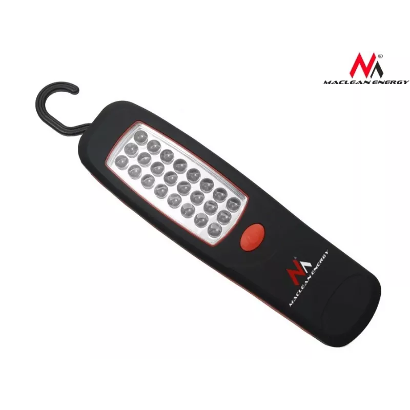 Werkstattleuchte MACLEAN MCE03 — 24 LEDs, Magnetfuß und Haken, batteriebetrieben (3×AAA)