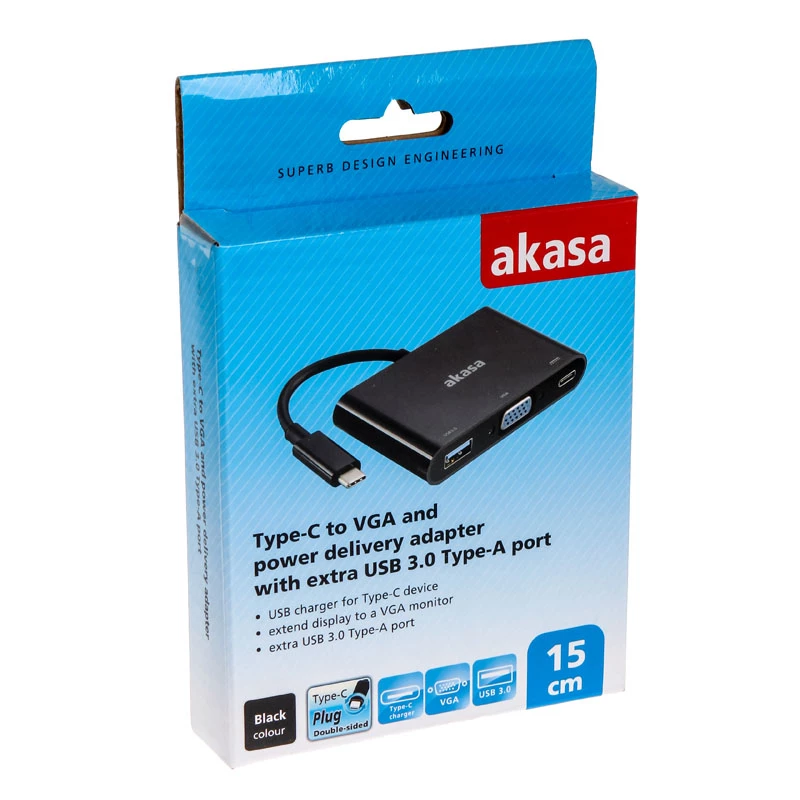 Adapter Typ-C auf VGA Akasa AK-CBCA02-15BK