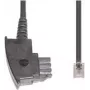 Telefonkabel e+p T 36/3 3 m Transparent Schwarz