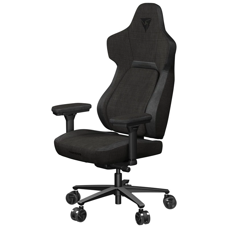 Universal-Gaming-Stuhl Thunder X3 CORE Loft — gepolsterte Sitzfläche und Rückenlehne, Höhe 134–144 cm, Sitzbreite 55 cm, schwarz
