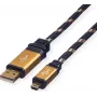 ROLINE GOLD USB 2.0 Kabel, Typ A - 5-Pin Mini 0,8m (11.02.8821)