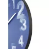 NeXtime Uhr 3077bl 3D, Ø39,5 cm, Wand, Blau/Weiß