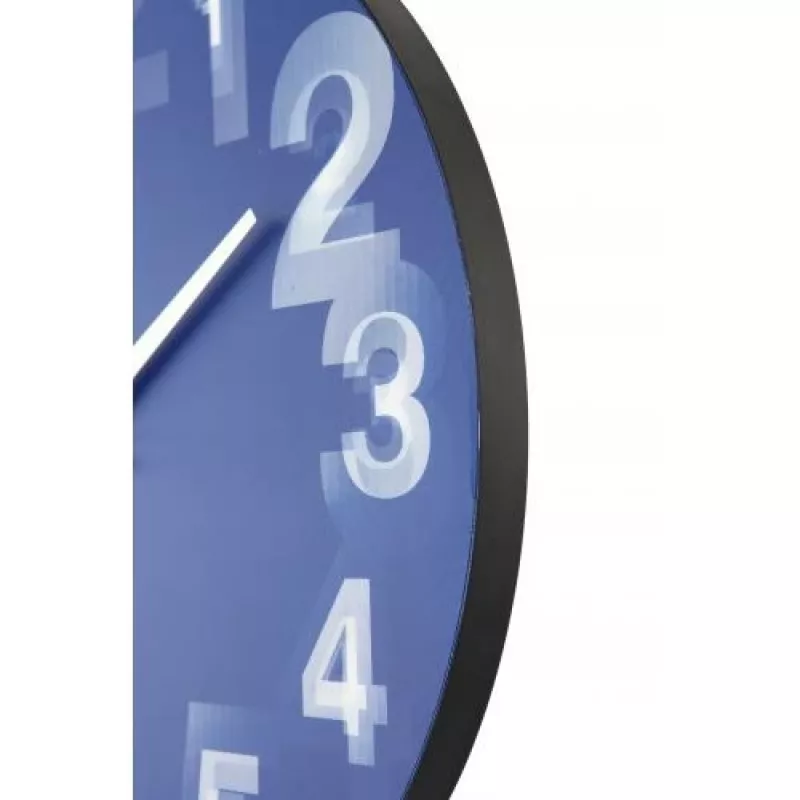 NeXtime Uhr 3077bl 3D, Ø39,5 cm, Wand, Blau/Weiß