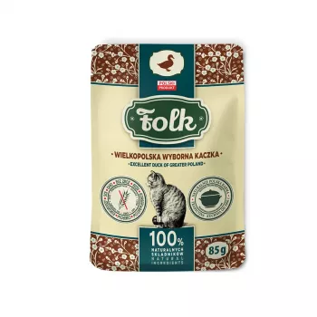 FOLK Excelent Ente aus Großpolen - Nassfutter für Katzen - 85 g