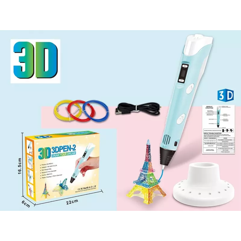 3D-Stift, Filament-Set mit USB-Netzkabel