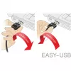 DeLOCK Easy - USB-Kabel - USB (M) links/rechts abgewinkelt, umkehrbar auf USB Typ B (M) - USB2.0 - 50 cm - Schwarz (85167)