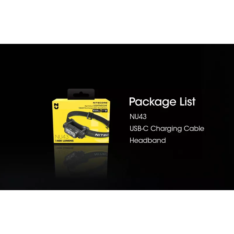 Stirnlampe Nitecore NU43 1400 Lumen kompakt leicht