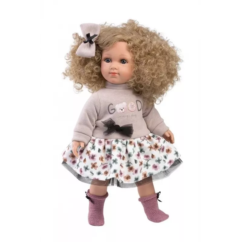 Puppe Llorens Elena 35 cm — weicher Körper, handbemaltes Gesicht und Gliedmaßen