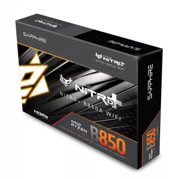 Motherboard Sapphire NITRO+ B850A WIFI 7 AMD B850 Sockel AM5 micro ATX, DDR5, 4 DIMM, 256GB, Wi‑Fi 7, 2.5GbE