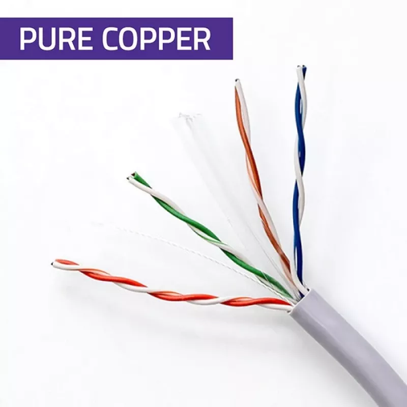UTP Patchkabel QOLTEC CAT6 50 m Kupfer (Cu) grau