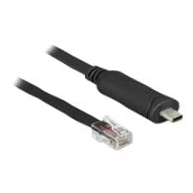 DeLock - Serieller Adapter - USB-C - RS-232 x 1 - Schwarz (63912)