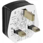 Elektrischer Netzstecker Bachmann 910.176, 3-polig, 250 V AC, 13 A, schwarzes Kunststoffgehäuse