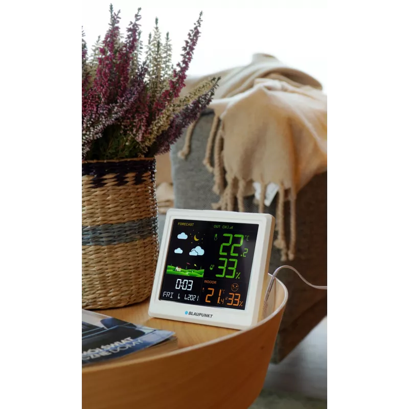 Wetterstation BLAUPUNKT WS25WH – Innen-/Außenmessungen, Funksensoren