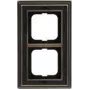Busch Jaeger Rahmen 2-fach Messing antik anthrazit Dekor 1722-843 (1754-0-4669)