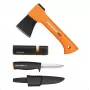 Axt- und Messerset Fiskars 1057913 mit Schärfer – Handaxt und Allzweckmesser-Kit