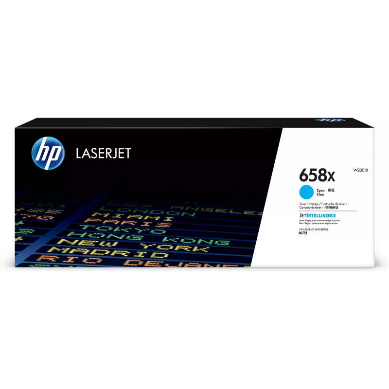 HP 658X High Yield Cyan Original LaserJet Tonerkartusche, 28000 Seiten, Cyan, 1 Stk.