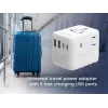 Reiseadapter GEMBIRD TPA-2A3C70-01-W – Steckertyp I, 3× USB-C (70 W), 2× USB-A (18 W), 100–250 V, weiß