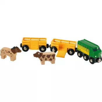 Zug Ravensburger BRIO Farm Train 33404 – Thema Bauernhof, mehrfarbig, für Alter 0,3–99