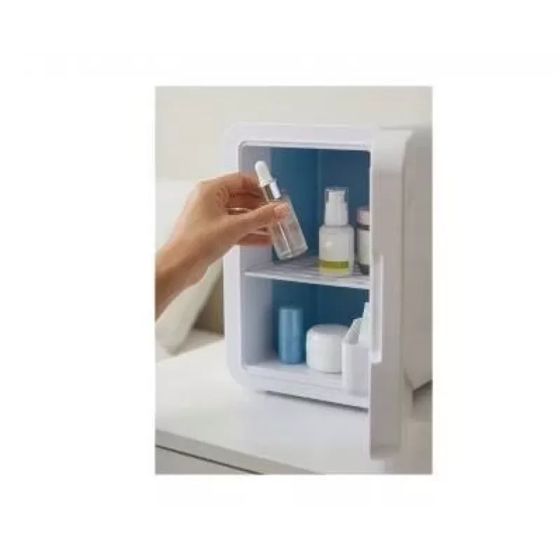 Mini-Kühlschrank mit LED-Schminkspiegel Elle ESDAFX04WHEU 4 L weiß