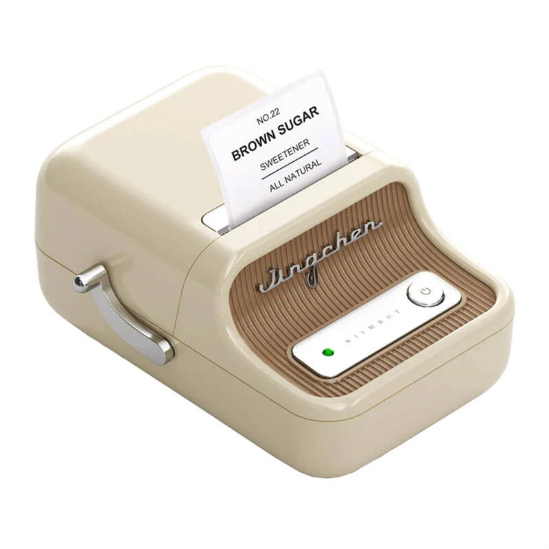 Tragbarer Etikettendrucker NIIMBOT B21 Creme Bluetooth-Konnektivität kompaktes Design
