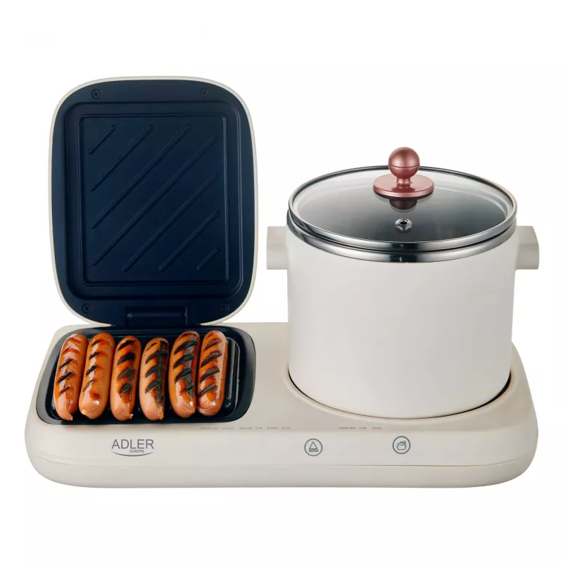 Adler 2-in-1 Frühstücksstation | AD 6421 | 1320 W | 1 L | Anzahl der Programme 1