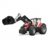 Spielzeugtraktor BRUDER Massey Ferguson 7624 mit Frontlader, rot, für Kinder ab 3 Jahren