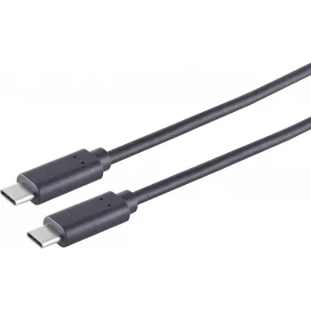 USB-Kabel S/CONN 13-48025 USB 3.2 Gen 2x2 1 m USB C Schwarz