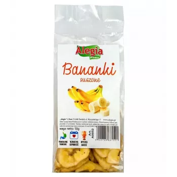 Snack für Nagetiere und Kaninchen Alegia getrocknete Bananen 60 g — fruchtiges festes Leckerli, glutenfrei, zuckerfrei