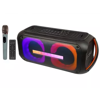 Tragbarer Mono-Bluetooth-Lautsprecher BLOW 30-392# – 6.000 mAh Akku, 6,5 W RMS, Bluetooth 5.0, MicroSD, AUX, Micro-USB, 2 Lautsprecher, schwarz