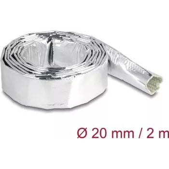 Kabelschutzschlauch DeLOCK 19004 Glasfaser Aluminium 2m x 20mm Silber
