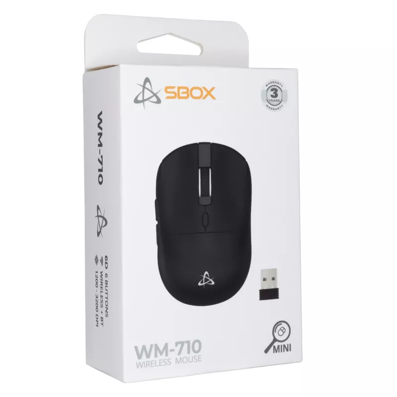 Maus SBOX WM-710 Schwarz Kabellos