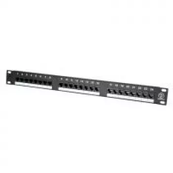 Patchfeld VALUE Cat.5e 19 Zoll 24 Ports UTP Schwarz
