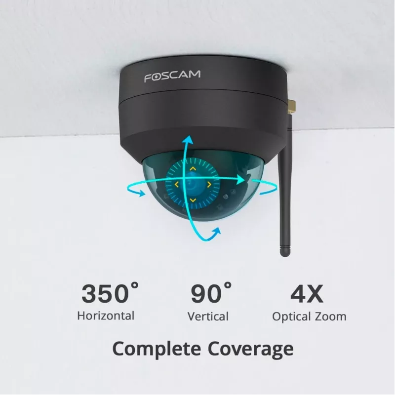 Foscam D4Z Glühbirnen-IP-Sicherheitskamera Innen & Außen 2304 x 1536 Pixel Decke