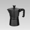 Moka-Kanne Maestro MR-1666-3-Schwarz, manuelle Aluminium-Kaffeemaschine für 3 Tassen, 150 ml, schwarz