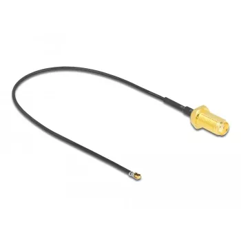 Koaxialkabel DeLOCK 12662 0,2 m SMA MHF 4L LK Schwarz