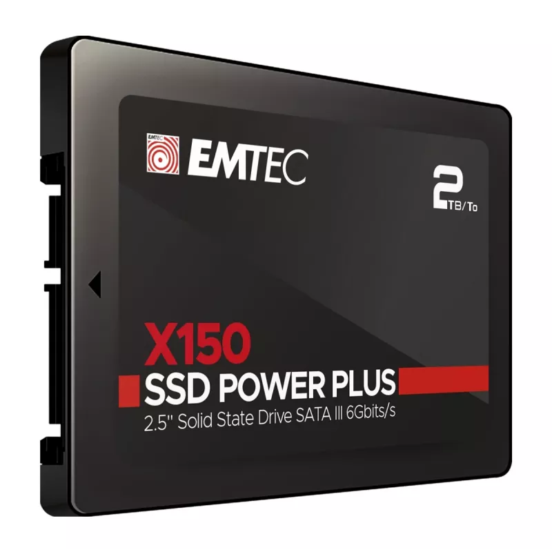 Emtec X150 Power Plus - SSD - 2 TB - intern - 6,4 cm (2,5 inch) - SATA 6Gb/s (ECSSD2TX150)