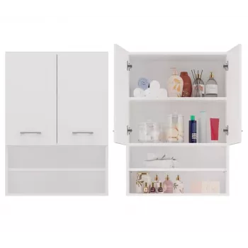 Topeshop POLA MINI DK weißer Badezimmerschrank Weiß
