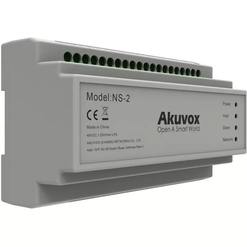 Akuvox NS-2 Netzwerk-Switch Fast Ethernet (10/100) DIN-Schiene Grau