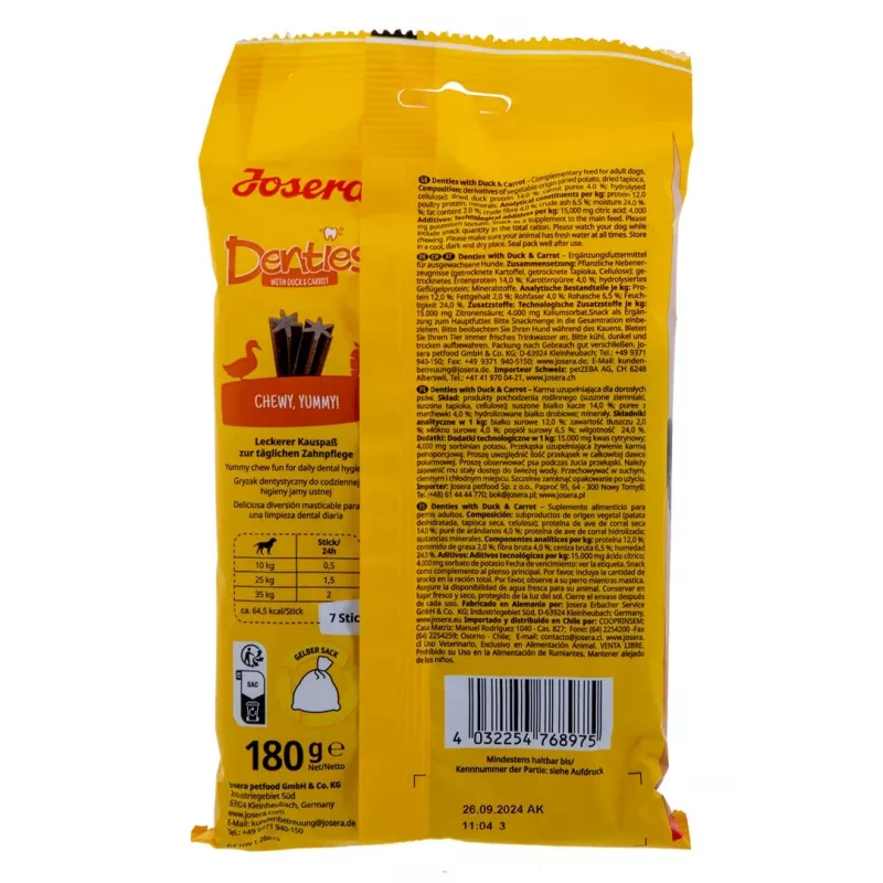 JOSERA Denties Duck with carrot - Hundesnack - 180g