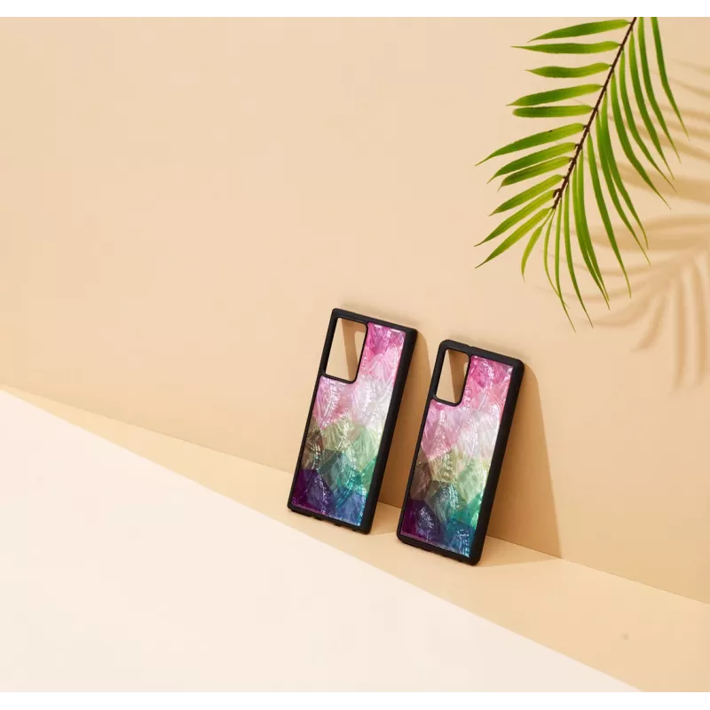 Schutzhülle iKins für Samsung Galaxy Note 20 Ultra – Water Flower Design, Schwarz