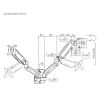 Maclean Wandhalterung für zwei Monitore, 17-32'', max. 9 kg, mechanische Feder, MC-988