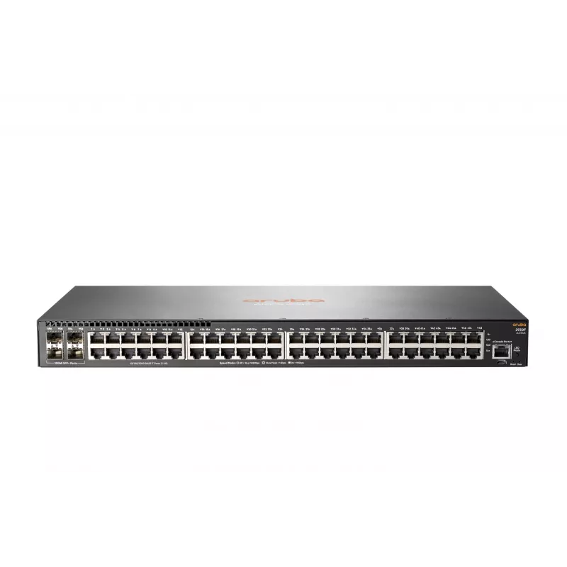 HPE - Aruba Series - Switch - 2930F 48G 4SFP+ - L3 - managed - 48 x 10/100/1000 + 4 x 1 Gigabit/10 Gigabit SFP+ (Uplink) - rack-mountable